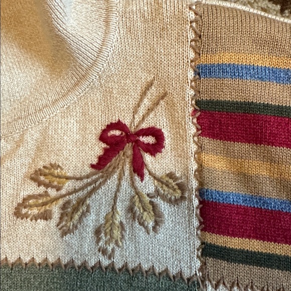 ALFRED DUNNER NWT Fall harvest Zip Up Sweater Womens XL Cotton collared Country - Picture 7 of 13